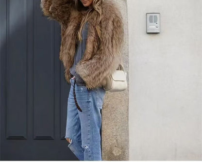 Women's High-grade Fashionable All-match Western Fur Coat